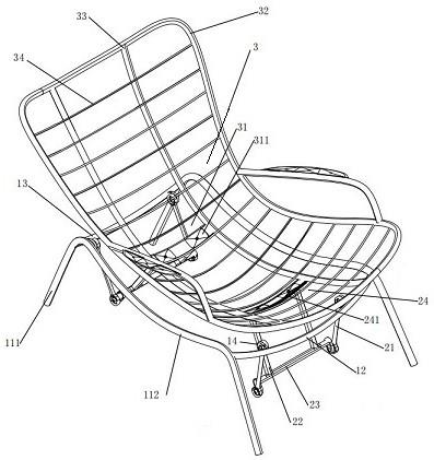 一种可拆卸休闲摇椅的制作方法