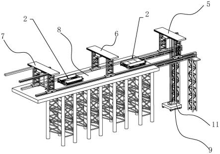 一种狭窄地势斜拉桥大体积钢箱梁后方喂梁施工方法与流程