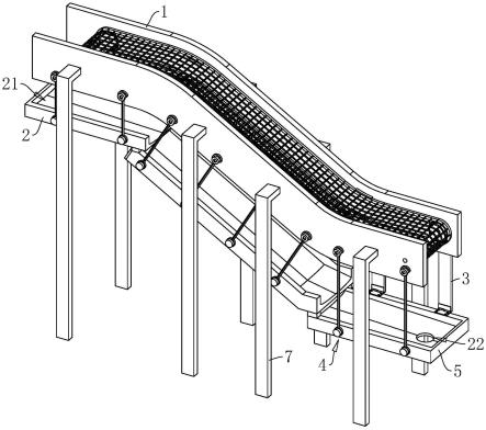 一种防结露滴水的卤制车间用高架输送带的制作方法