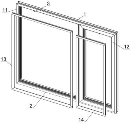 一种带有玻璃夹层内热源回收装置的低碳式门窗结构的制作方法