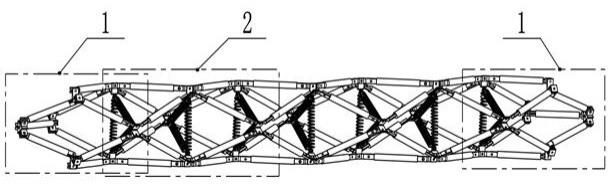 一种具有稳定结构的大压缩比六棱柱弹性伸缩机构