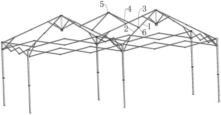 一种折叠帐新型中顶连接支撑结构的制作方法