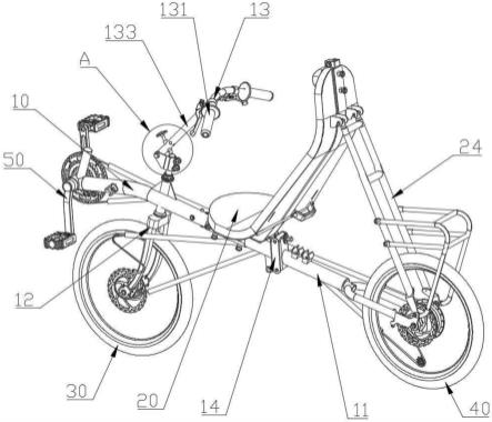 一种躺骑式折叠电动自行车的制作方法