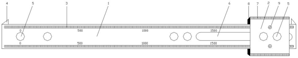 一种铁路道岔转辙机的长基础角钢安装孔测量工具的制作方法