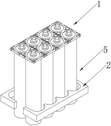 一种圆柱形动力电池模组的固定结构以及装配结构的制作方法