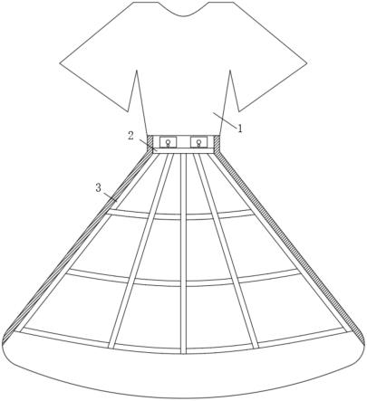 一种方便拆卸裙撑的裙子的制作方法