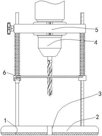 一种手持电钻垂直打孔辅助电钻架的制作方法