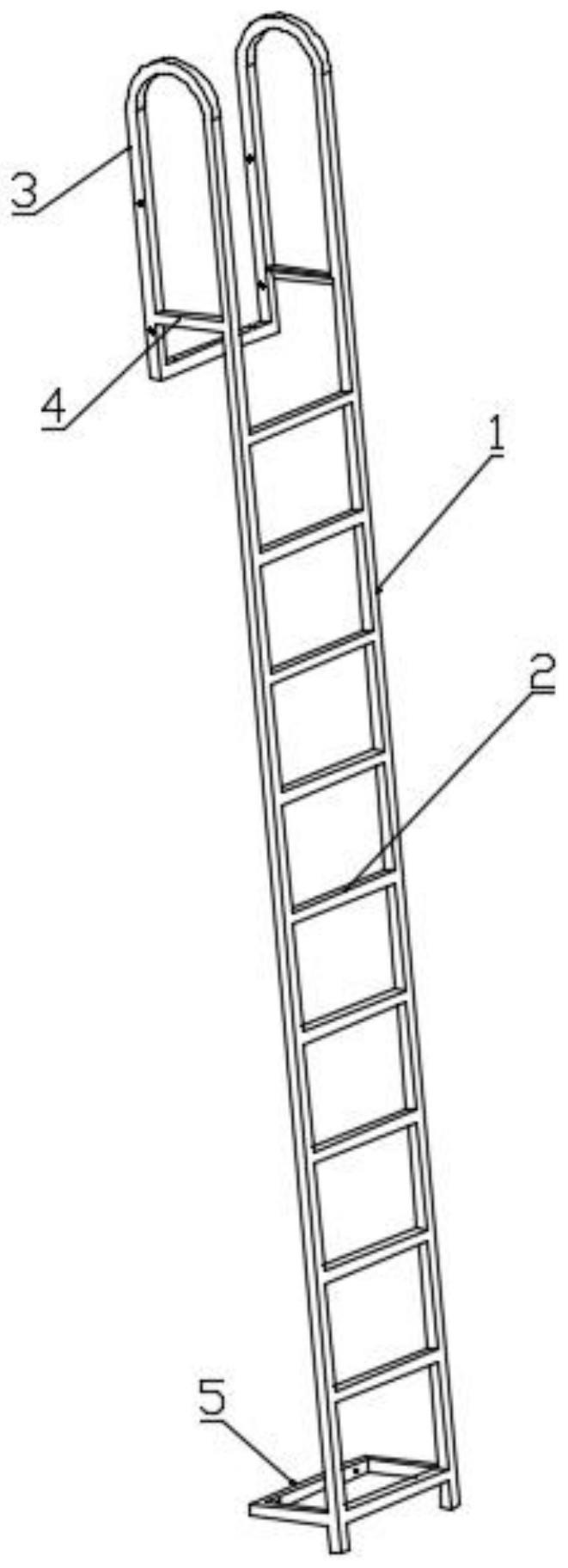 一种冷却塔铝合金爬梯的制作方法
