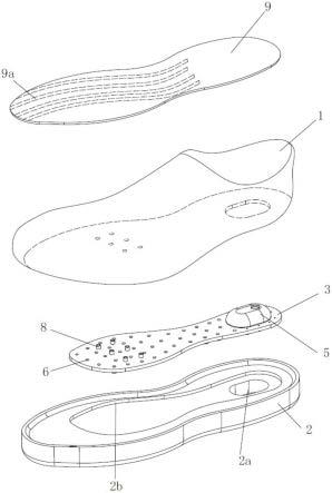 一种空气内循环减震磁疗保健鞋的制作方法