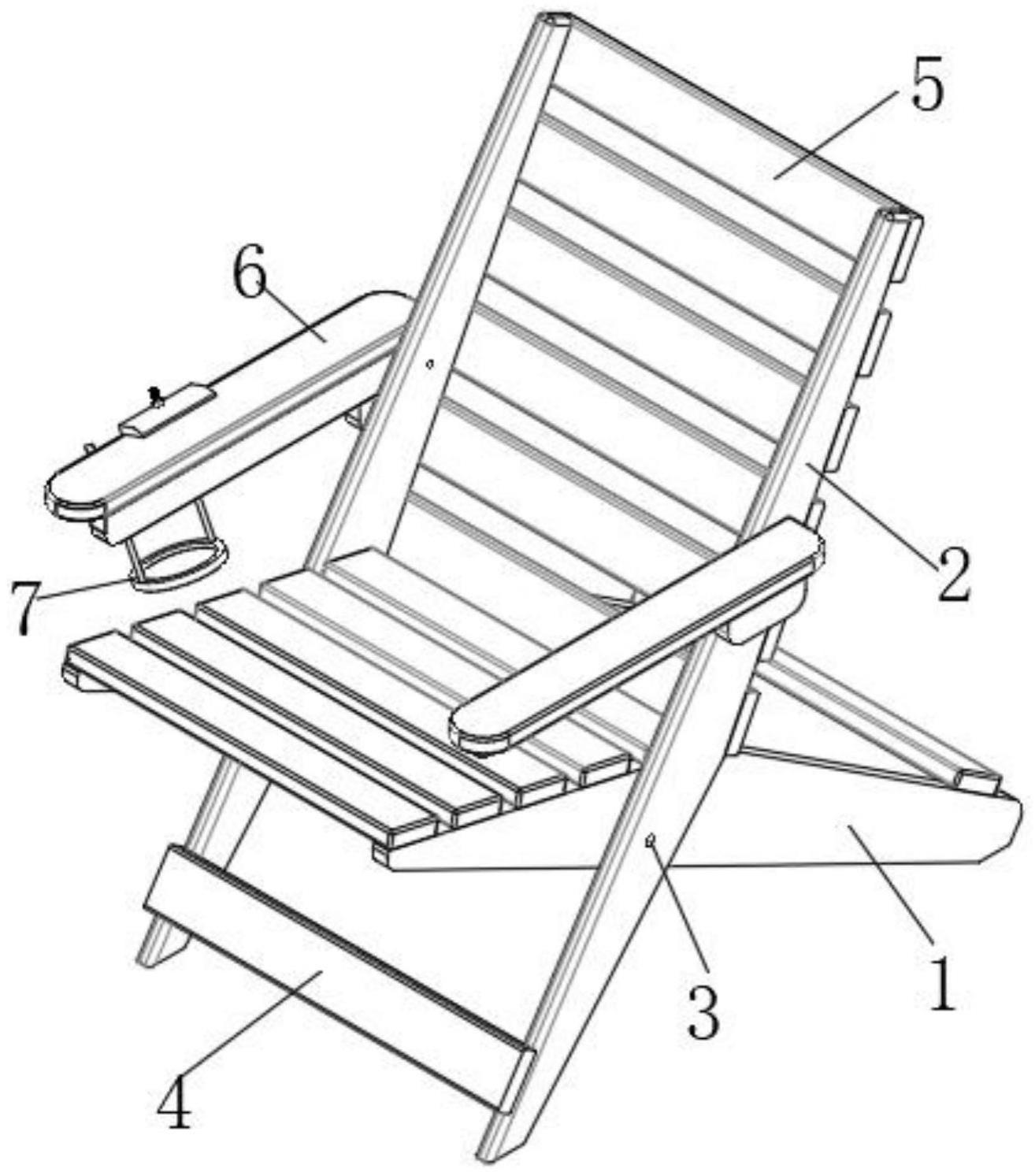 一种可折叠木雕椅