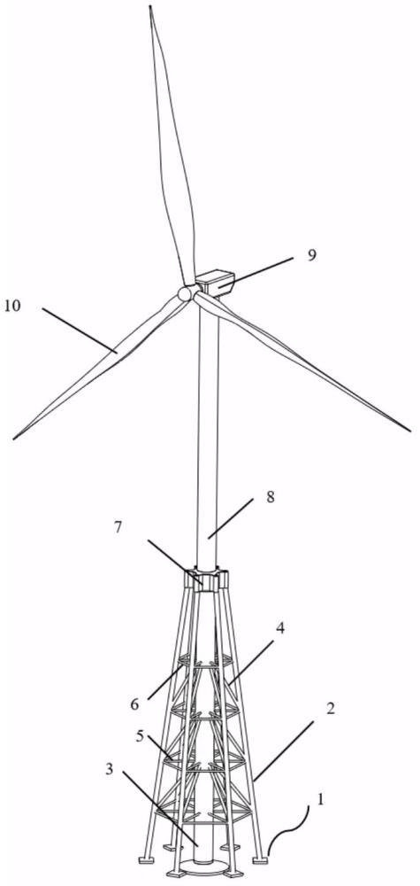 一种大容量风机空间抗扭桁架塔结构的制作方法