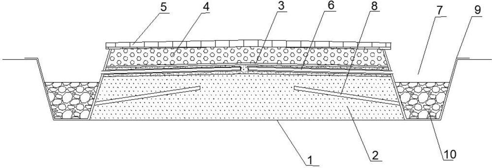 一种煤基固废改良膨胀土海绵型透水路基及其施工方法