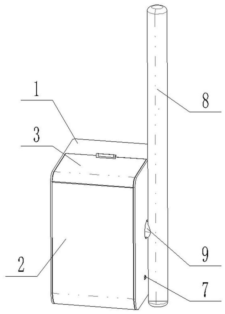 一种磁力控制组合翻盖式一次性马桶刷存放桶的制作方法