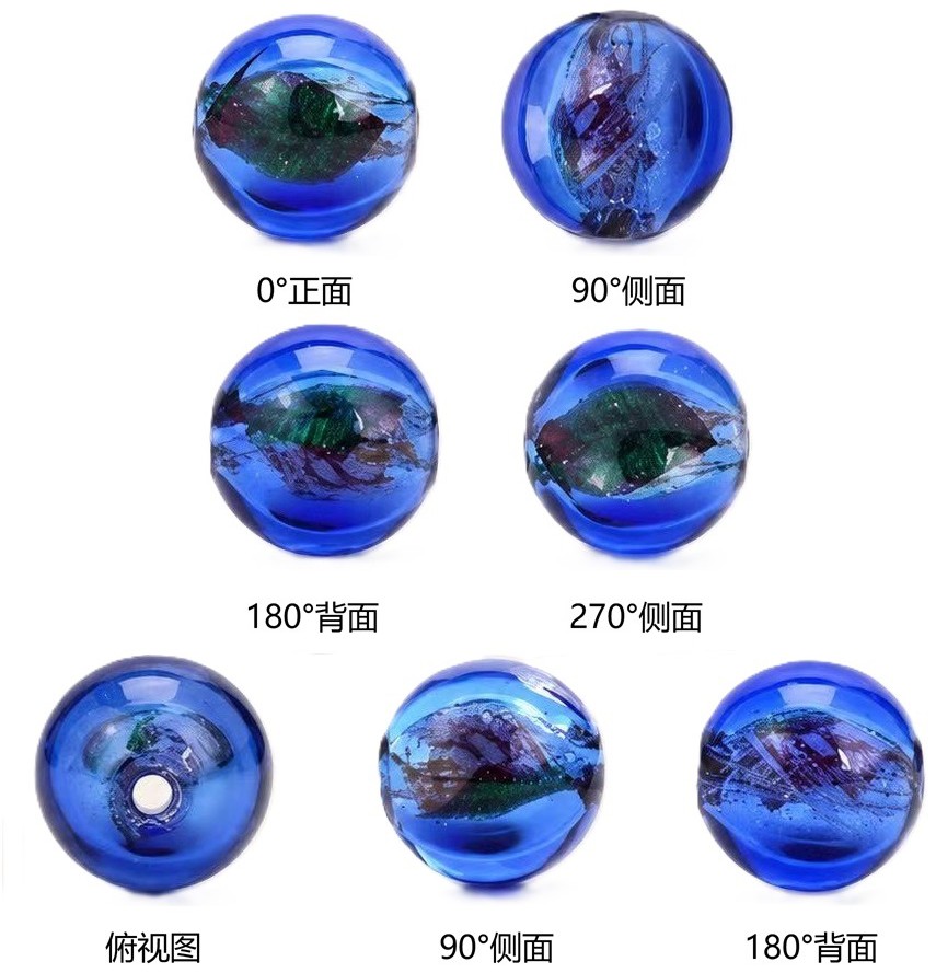 一种内置纺织物的夹层琉璃珠的加工方法及其产品与流程